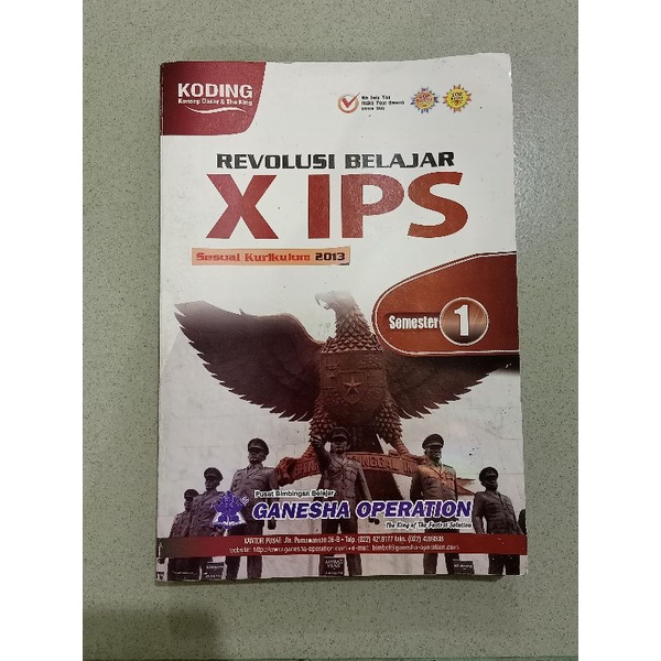 

Buku Konsep Dasar & The King GO (Ganesha Operation) Kelas 10/X IPS Kurikulum 2013