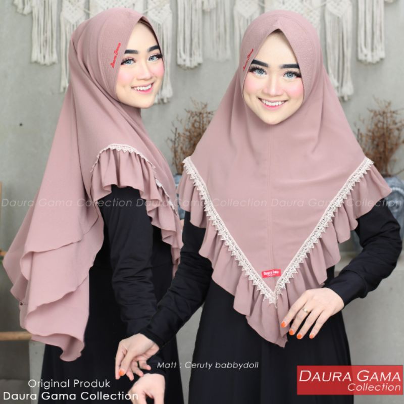 《ORI DAURAGAMA》 KHIMAR CERUTI RENDA/ KHIMAR/ KHIMAR CERUTI/ KHIMAR SYARI/ JILBAB SYARI/JILBAB CERUTI