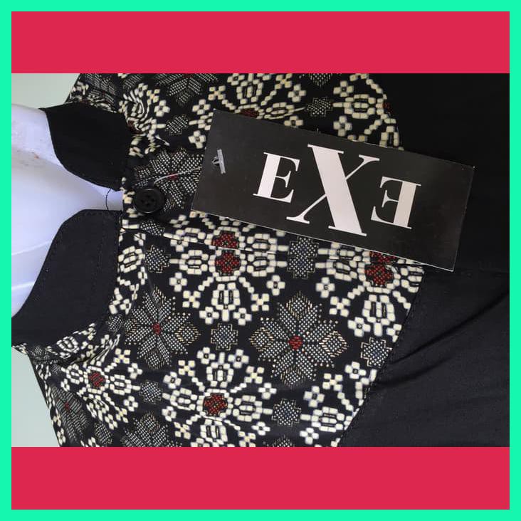 KEMEJA / BAJU KOKO MUSLIM COUPLE AYAH ANAK - HITAM KOMBINASI BATIK - HITAM, M