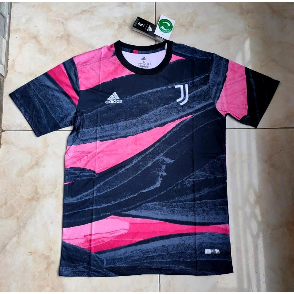 HQ JERSEY BOLA JUVENTUSS PRE-MATCH HITAM PINK 2020-2021 GO HIGH QUALITY IMPORT