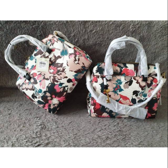 FOSSIL RACHEL SATCHEL PINK FLORAL ORIGINAL