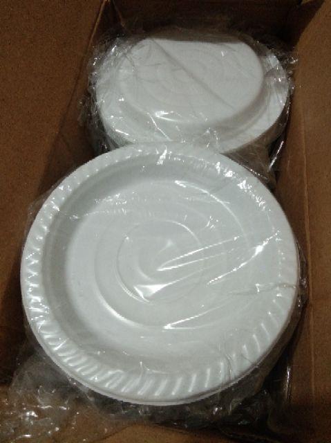Piring Plastik 50pcs Uk 6 Kecil S Party Kue Makan Disposable Murah P6 Warna Putih Bekasi