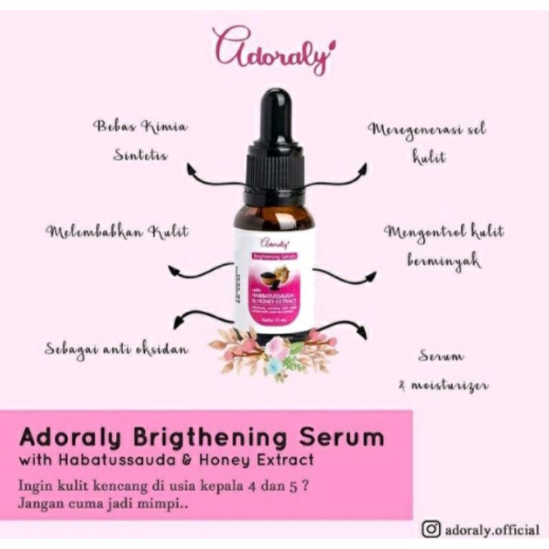 adolary skincare brightening serum 15ml with HABBATUSSAUDA &amp; HONEY EXTRACT