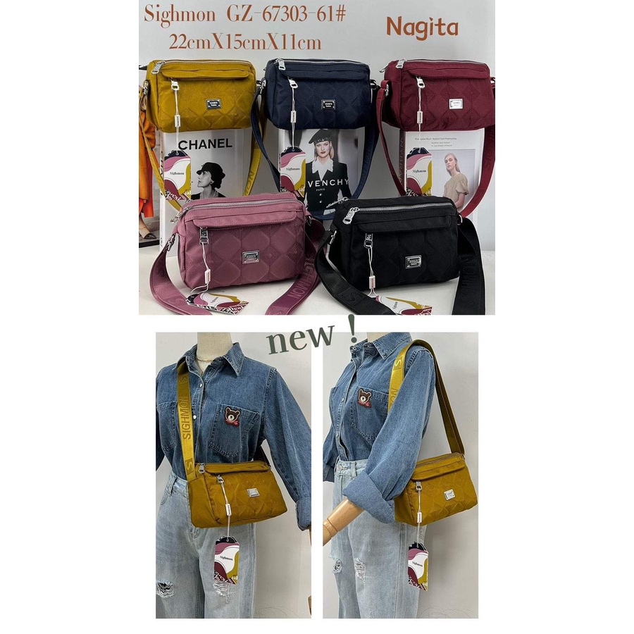 Tas selempang wanita Tas Sighmon 67303 bahan Kanvas. Tas Wanita Tas Slempang Sighmon ORI Tas Sighmon Import Sighmon selempang