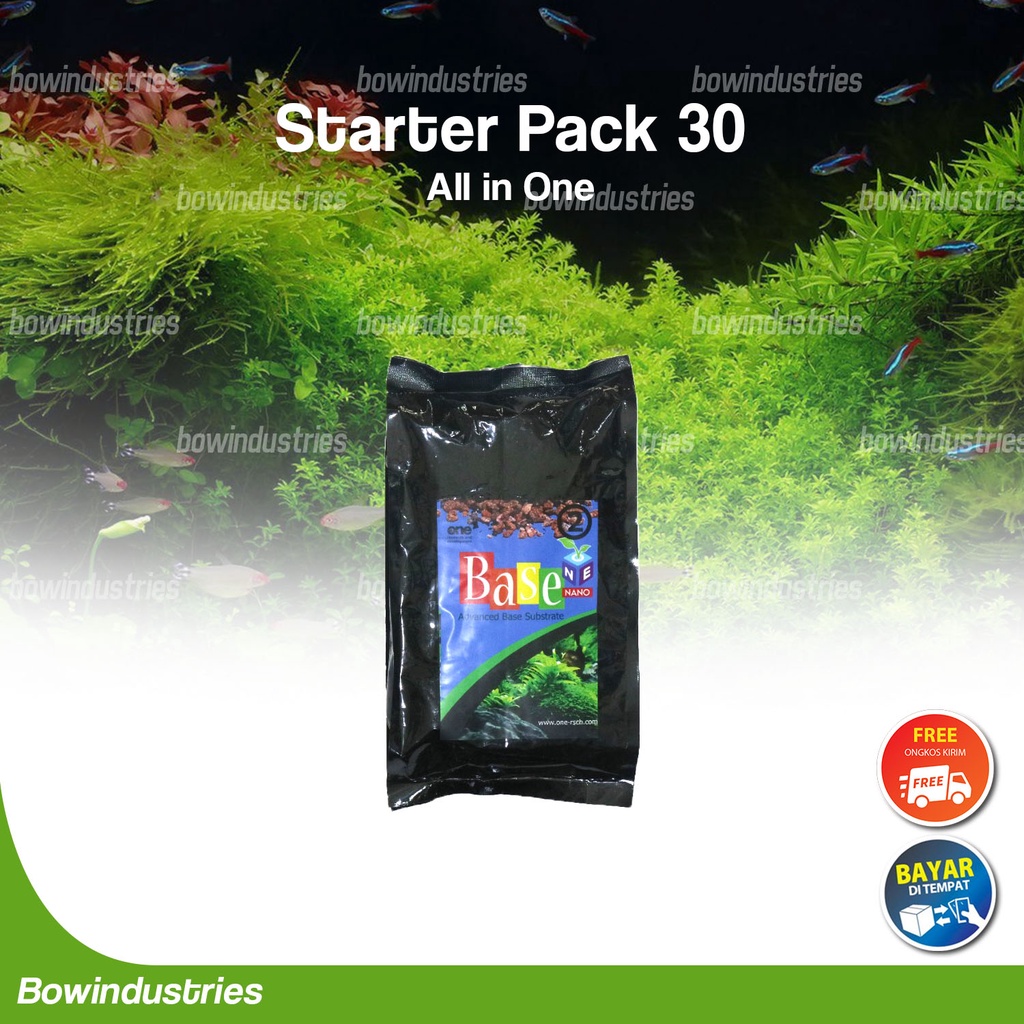 Starterpack Tank 30 Cm Paket Media Tanam Aquascape Aquarium ONE RISET - T 30