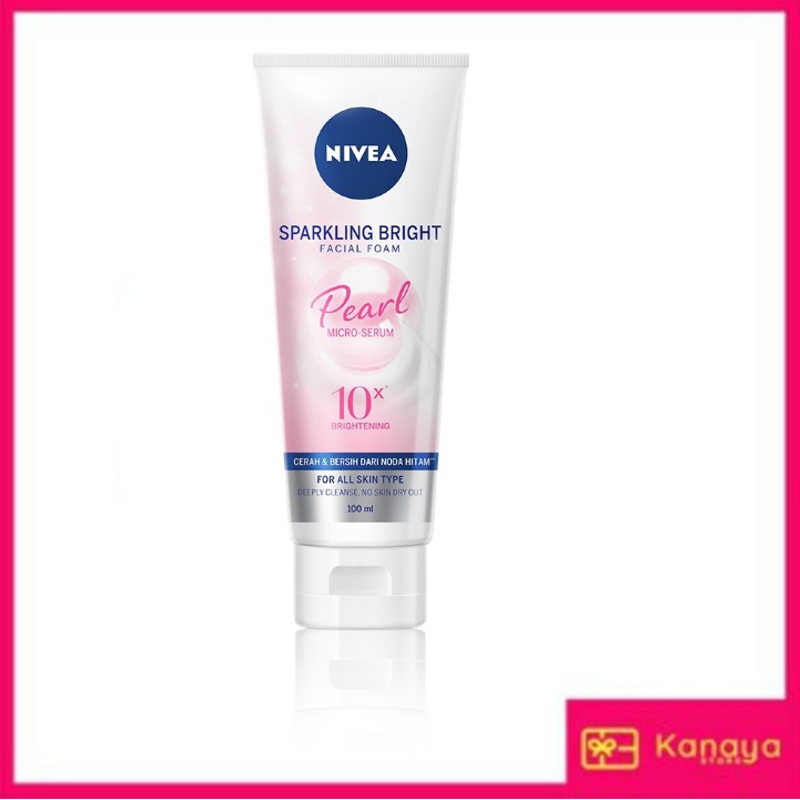 (BISA COD) Nivea Sparkling White Whitening Facial Foam 100 ml