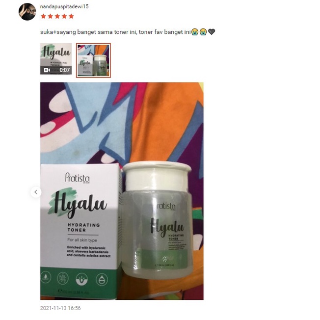 Pratista Hyalu Hydrating Toner - Ahlinya Menghidrasi Wajah - 100% Original