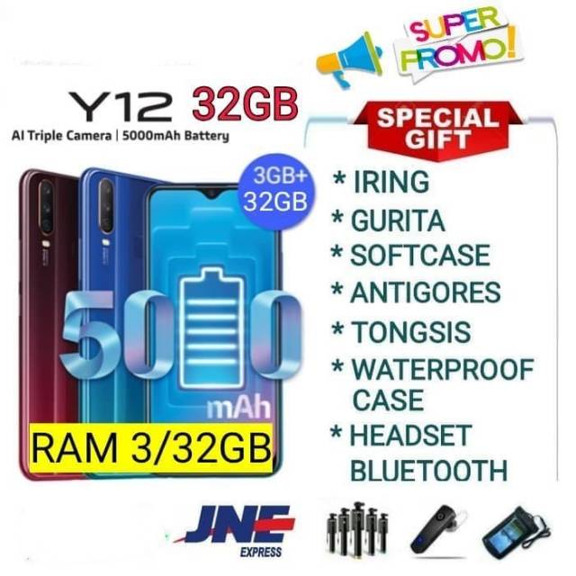 Vivo Y12 RAM 3/32 GB GARANSI RESMI VIVO