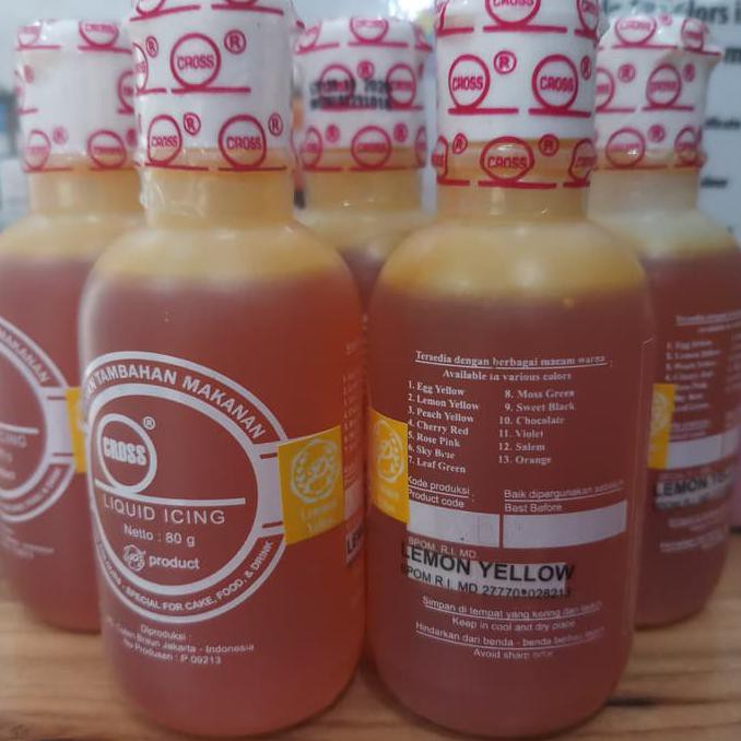 

31.87-Kue- Pewarna Lemon Yellow Cross (Oil Based) 80Gr -Terlengkap-Termurah-Dijamin.