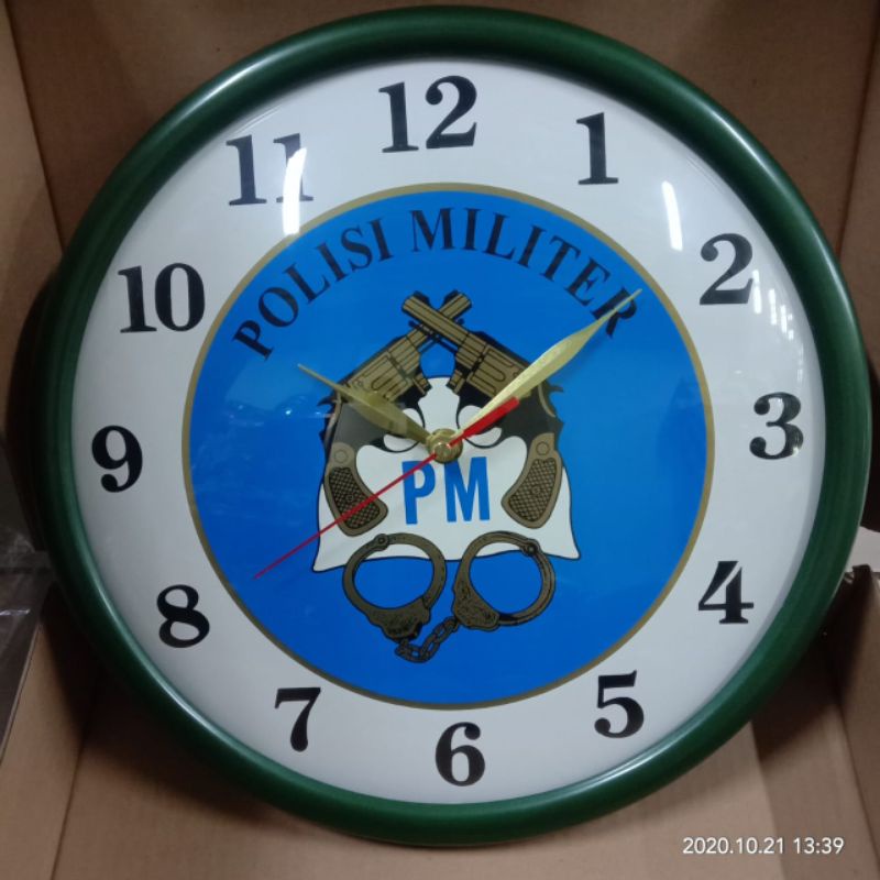Jam dinding POLISI MILITER BORGOL | Jam dinding logo | Jam PM BORGOL | Jam dinding army