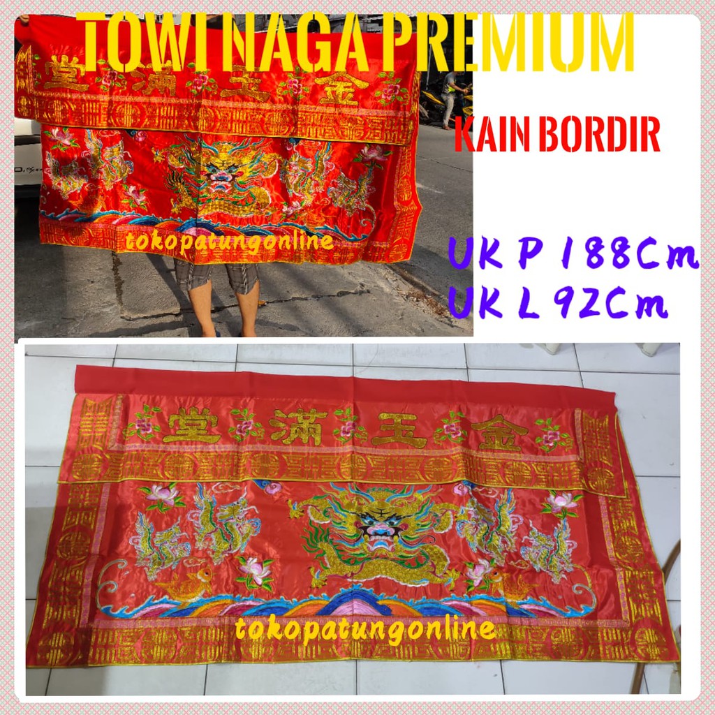 Towi Towie Kain Merah Sembahyang Premium 5 Naga L180