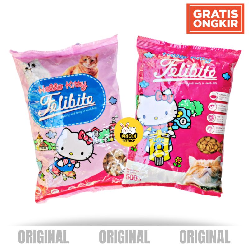 Felibite 500 gr Makanan Kucing - Pakan Kucing Felibite Tuna Bentuk Ikan dan Donat