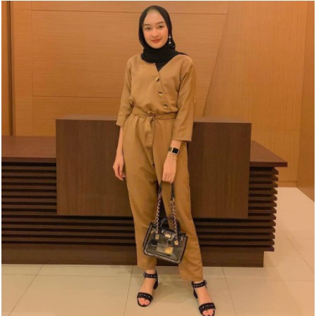 Squilby JUMPSUIT WANITA HIJAB BY KHEYRA | JUMPSUIT WANITA MURAH | JUMPSUIT WANITA DEWASA CASUAL