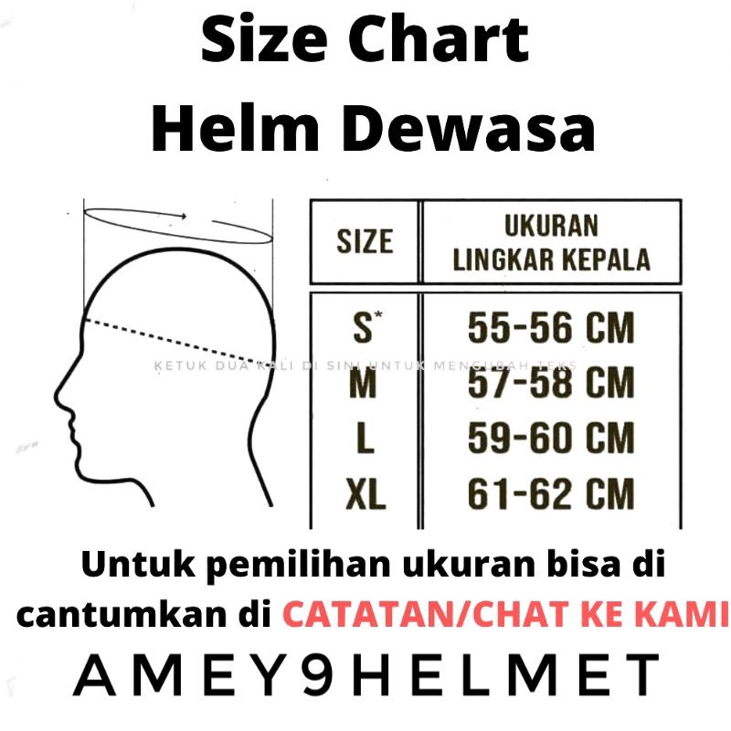 HELM JPN ORIGINAL DEWASA TERBARU PRIA WANITA KACA DATAR SNI