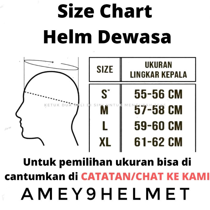 HELM JPN ORIGINAL DEWASA TERBARU PRIA WANITA KACA DATAR SNI