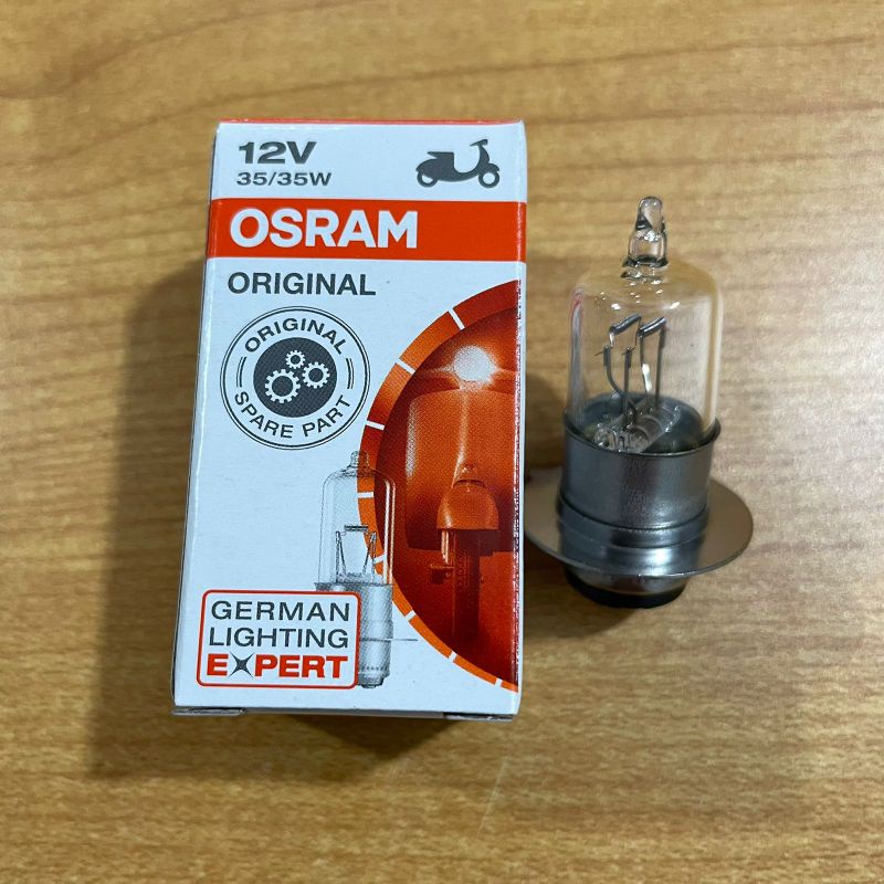 Lampu depan halogen standard osram 12V bebek matic h6 / h4 / hs1 / kaki 3 / gl