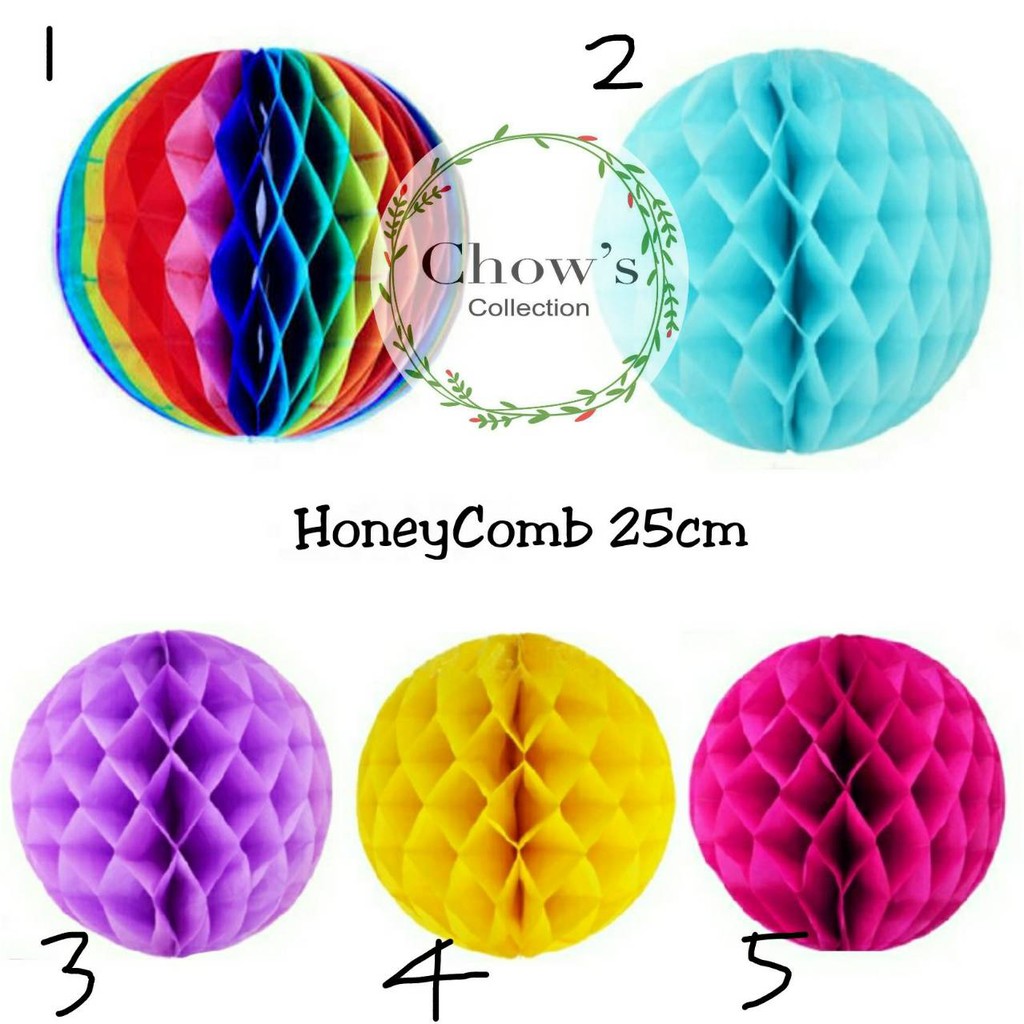 

Honey Comb Paper Ball 25cm / Bola Kertas Dekorasi