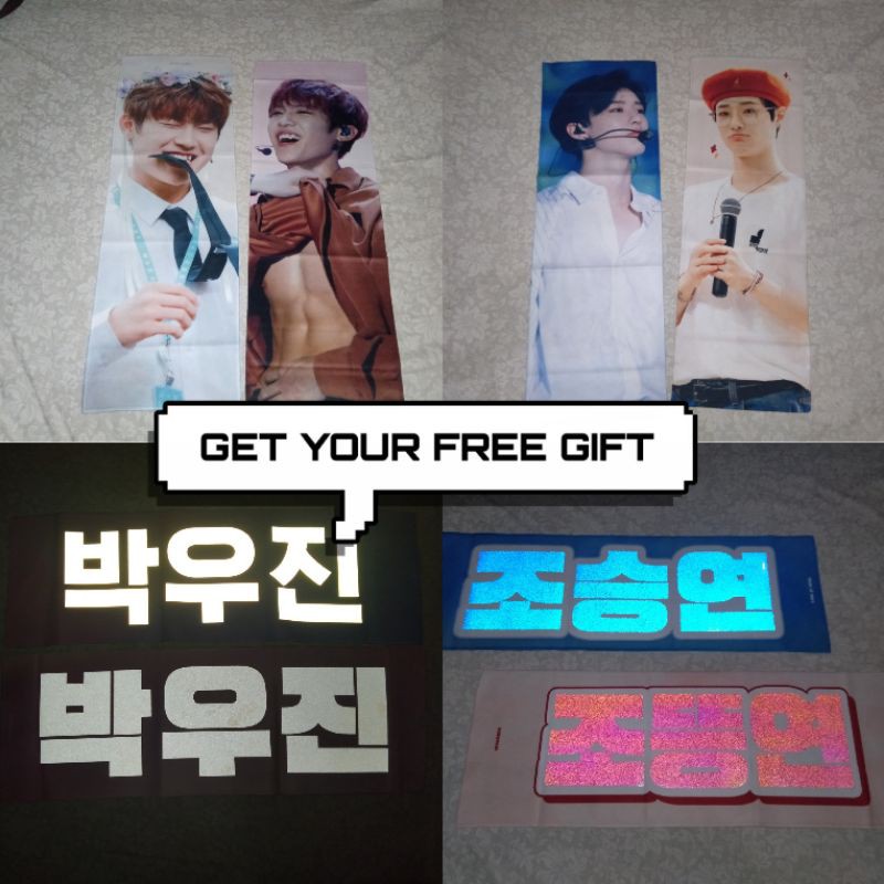 [BOLEH TAWAR] Slogan kpop cho seungyoun / woodz / uyon x1 & photocard park woojin wannaone ab6ix