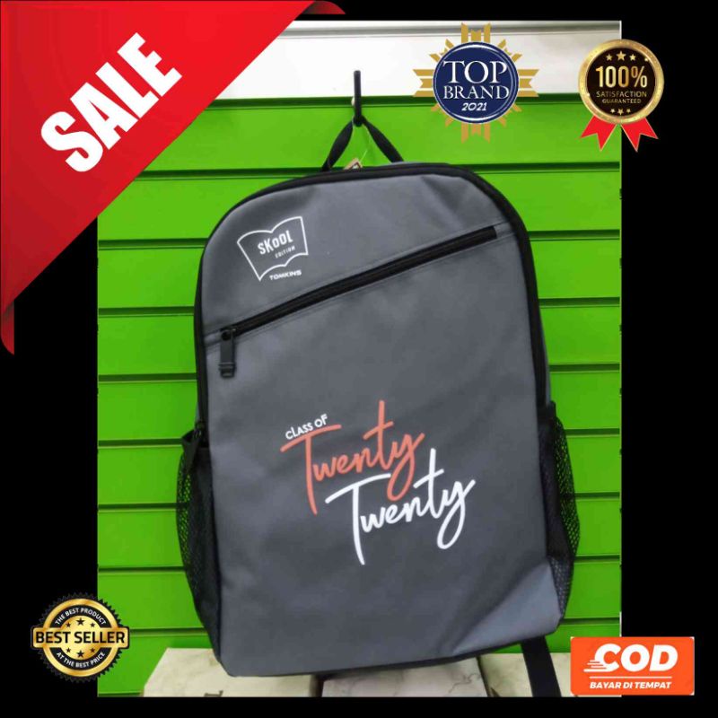 TOMKINS - TAS SEKOLAH ANAK REMAJA LAKI-LAKI & PEREMPUAN NEW ARIVAL / GREY