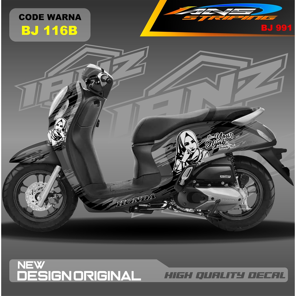 DECAL STIKER SCOOPY FULL BODY MOTOR / STICKER VARIASI SCOOPY MODEL TERBARU / STICKER ALL SCOOPY