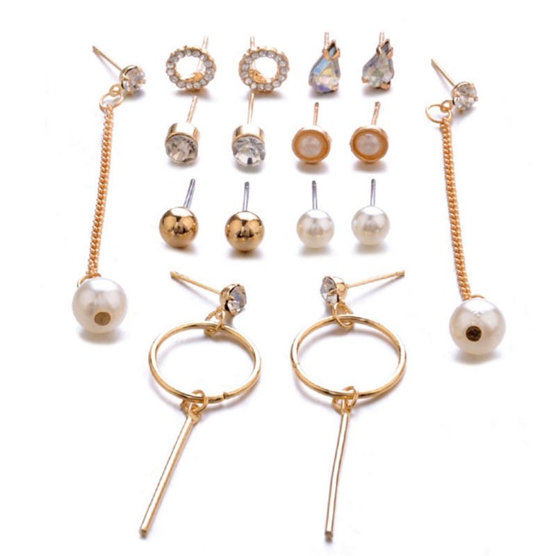 SIY  1 Set Ear Studs Earrings Pearl Dangle Creative Luxury Gold Women Jewelry Fashion