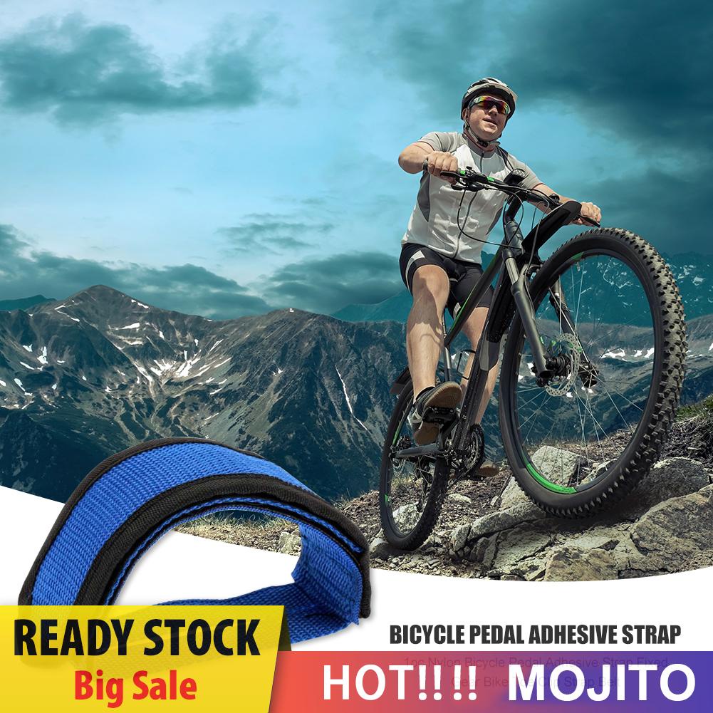 MOJITO 1pc Nylon Bicycle Pedal Adhesive Strap Fixed Gear Bike Toe Clip Strap Belt