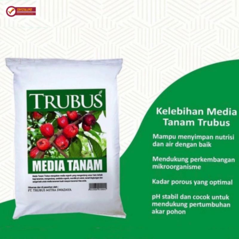 tanah untuk tanaman media tanam organik TRUBUS - siap pakai trubus