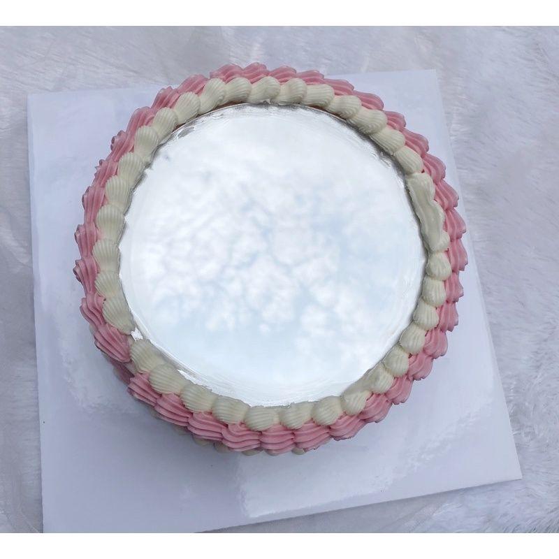 Mirror Acrylic Bulat Round / Kaca Untuk Kue Mirror Selfie Cake / Mirror Selfie Cake / Kaca Aesthetic Korea