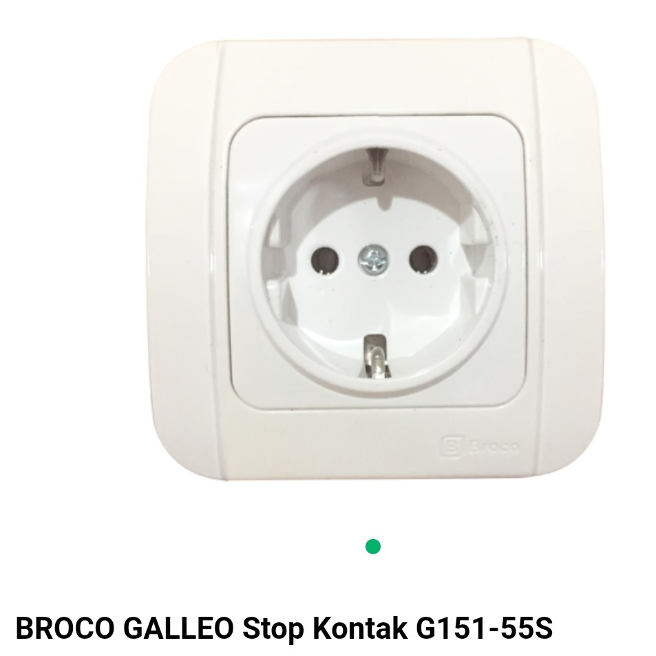 Broco G151-55S (B) GALLEO Stop Kontak Snow White Original