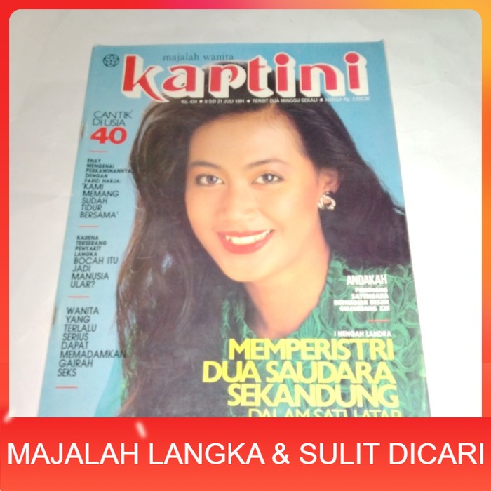 Majalah KARTINI No.434 Jul 1991 DIAH PERMATASARI Langka