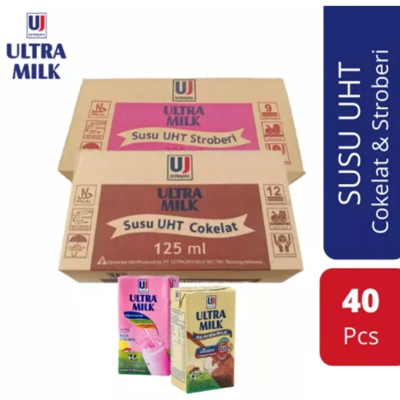 

Susu Uht / Susu Ultra Milk Cokelat & Stroberi Per Dus Isi 40 Pcs