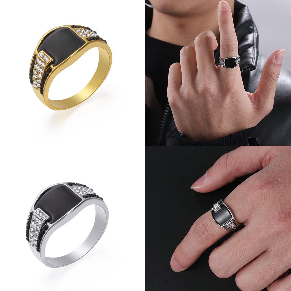 Lily Hip Hop Cincin Wanita Pria Freemason totem Rock Punk Koboi Motor Biker Two-tone