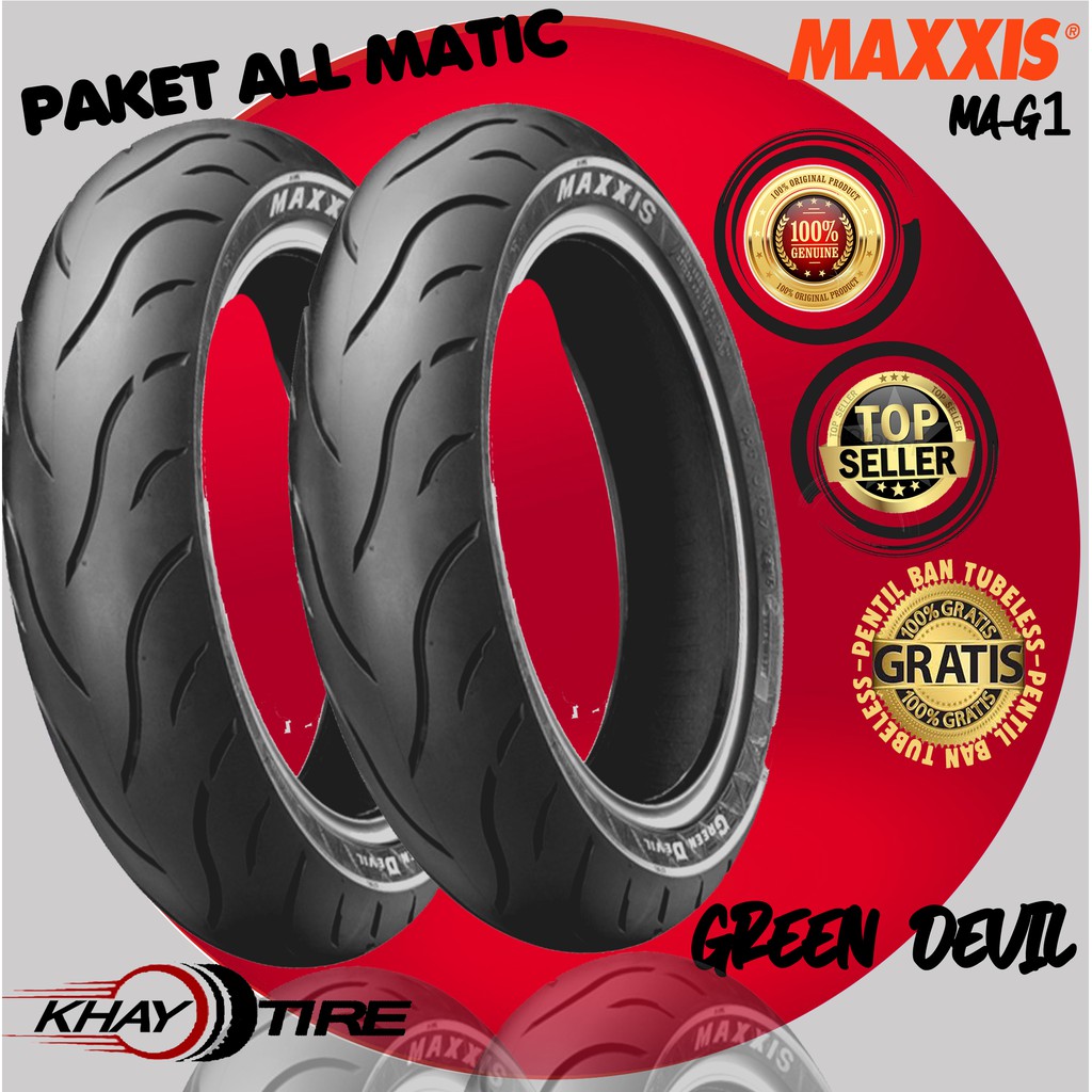 Paket Ban  Motor  Matic MAXXIS  GREENDEVIL MA G1 80 80 