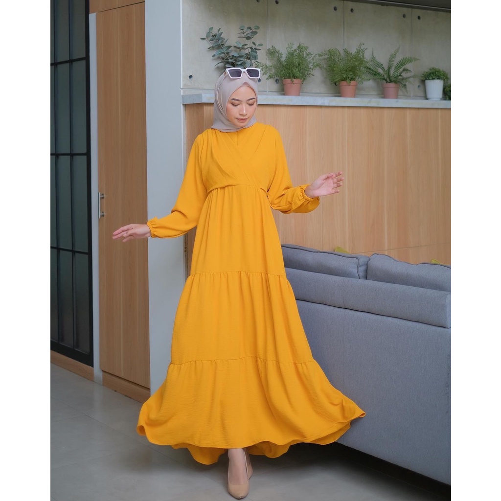 GINA CRINGKLE / DRESS PESTA / DRESS LEBARAN / DRESS KONDANGAN / DRESS POLOS