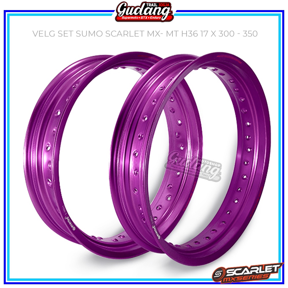 Velg Set SCARLET MX Cross Set Depan Belakang SUMO Supermoto MT 36 Hole Ring 17 250 300/300 350/ 300 425