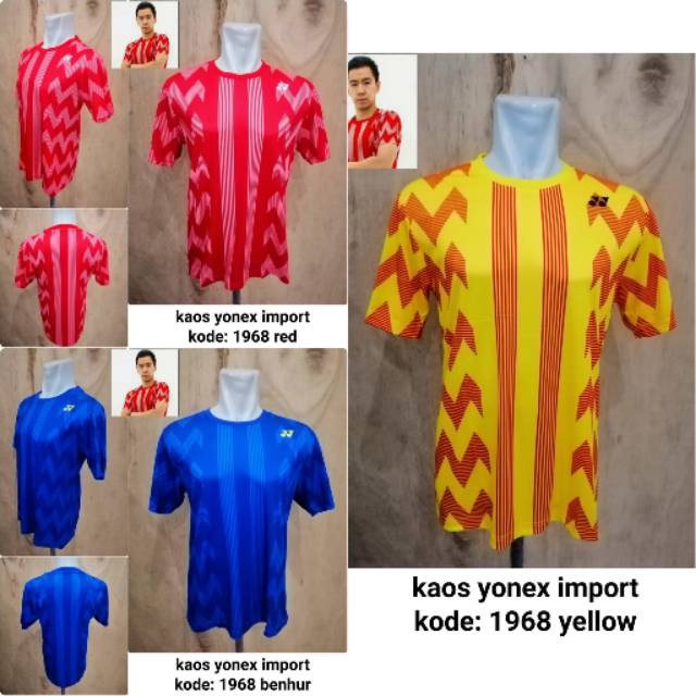 Ori  Baju badminton Yonex 1968 kaos badminton yonex marcus gideon kaos yonex import  Limited