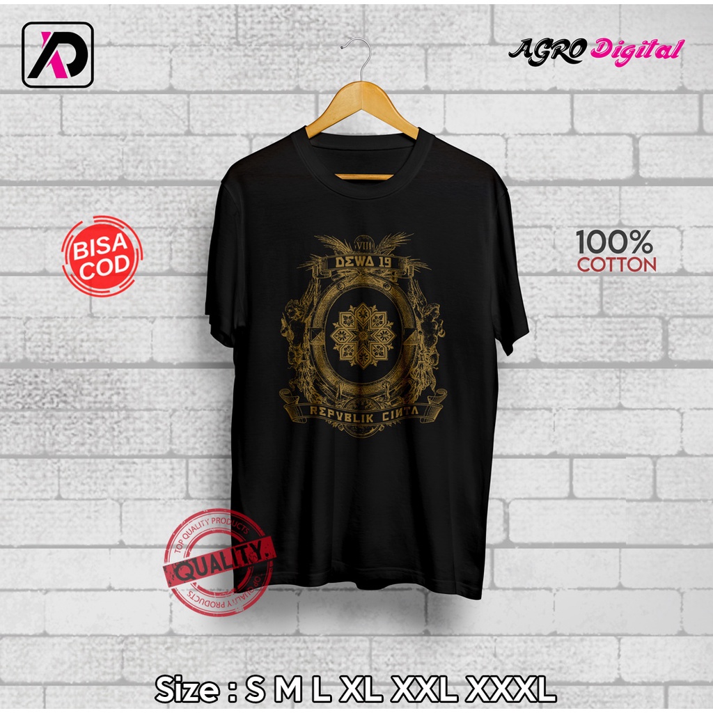Kaos Custom Dewa 19 Republik Cinta | Kaos Distro (Bisa Desain Sesukamu)