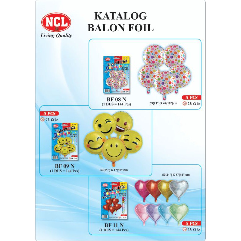 NCL Balon Foil Nylon Pet / Balon Karakter / Balon Bentuk