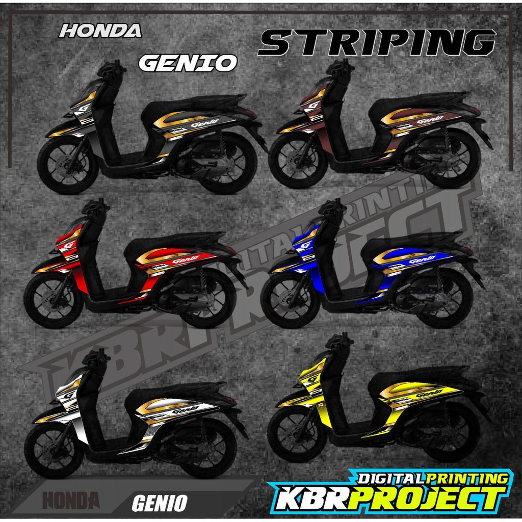 Jual COD GENIO STRIPING STICKER VARIASI LIST MOTOR HONDA GENIO Indonesia Shopee Indonesia