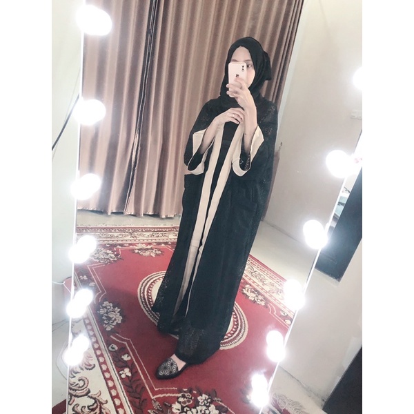 ayuna.id OUTER ABAYA PREMIUM LACE BRUKAT BIG SIZE