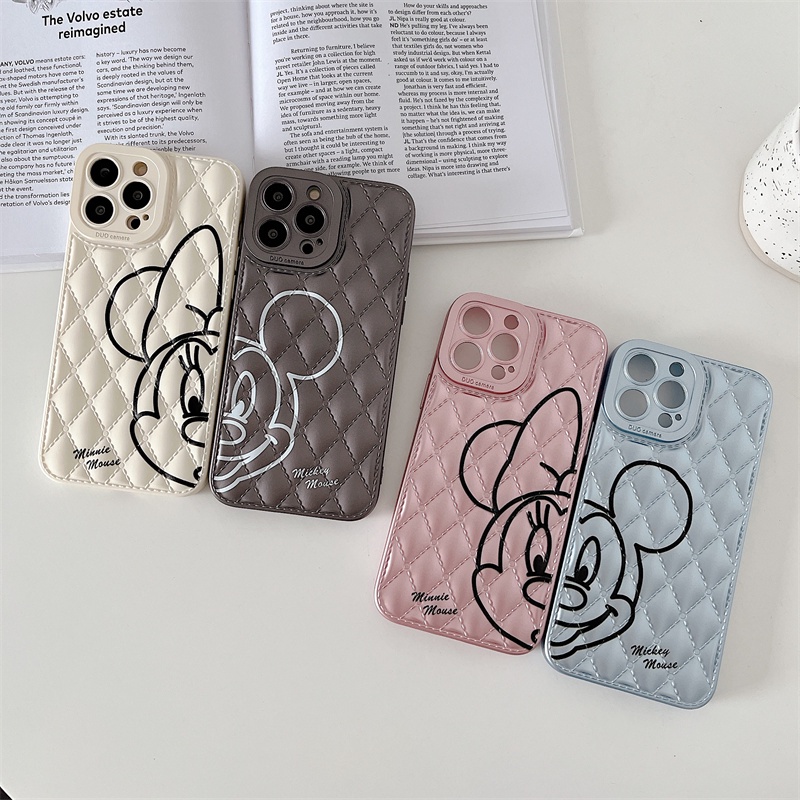 Case Pasangan Desain Disney Mickey Minnie Tahan Banting Untuk iphone 11 pro max 13 12 pro max Xs max XR 7plus 8plus