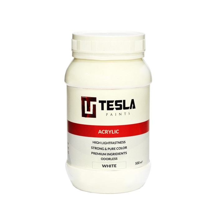

(TERLARIS) Tesla Paints - Acrylic Paints / Cat Akrilik WHITE 500ml