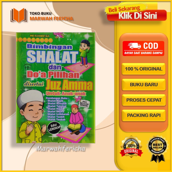 Buku Bimbingan Shalat dan doa pilihan untuk anak warna bergambar