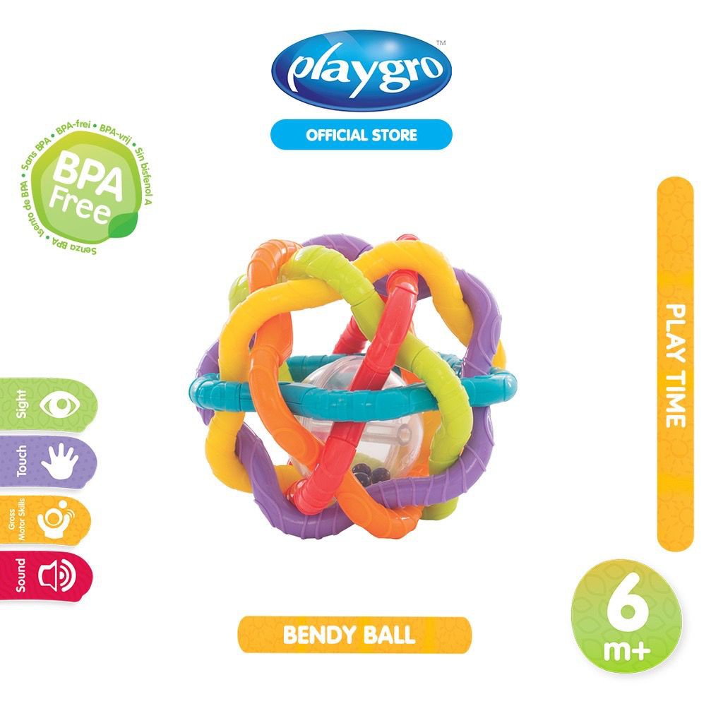 Playgro Baby Bendy Ball - Mainan Bola untuk Anak Balita