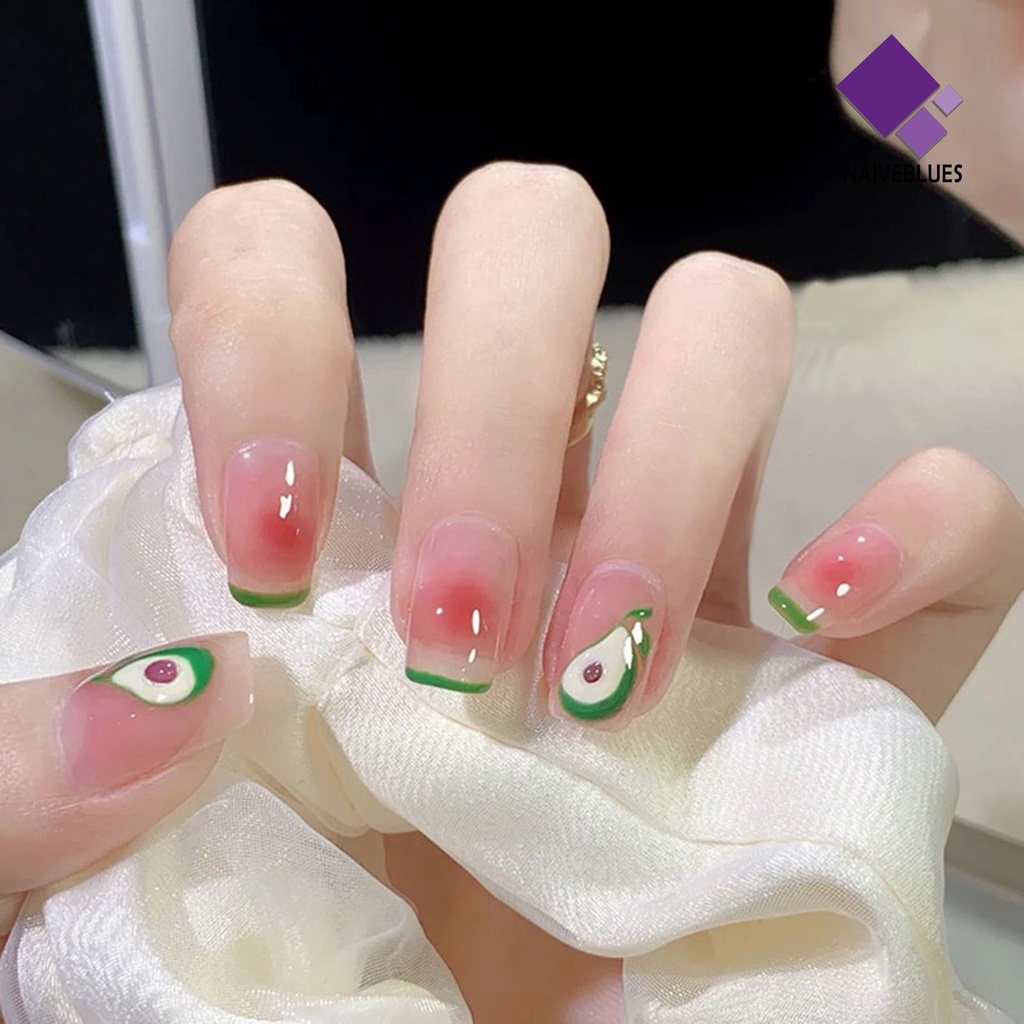 Naiveblue &gt; Stiker Kuku Ultra Tipis Motif Buah Ceri / Strawberry Untuk Nail Art