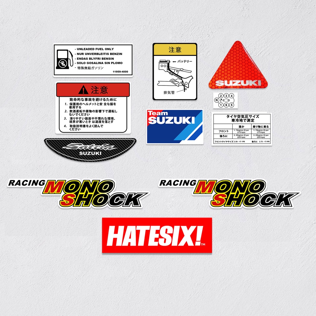 Sticker Detail Suzuki Satria Lumba Lumba JDM japan Version Hatesix