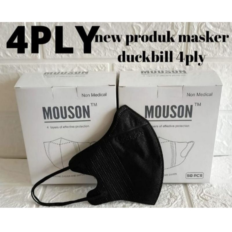 MASKER DUCKBILL MOUSON 4 PLY ISI 50