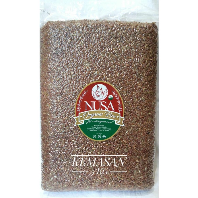 

BERAS MERAH ORGANIC NUSA KEMASAN 5 KG