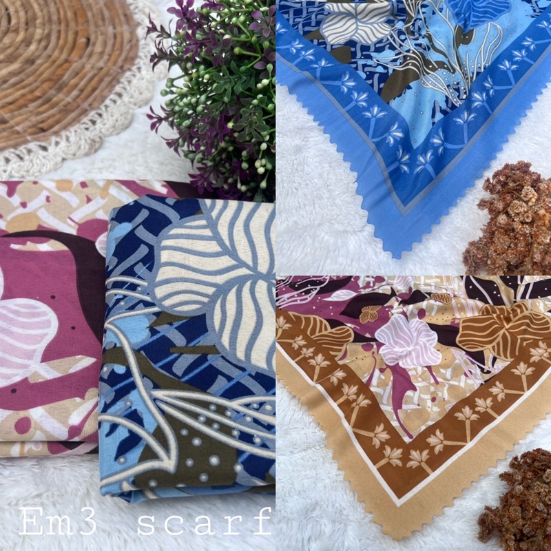 Em3 Scarf, Kenari series HIJAB Segiempat LASERCUT MOTIF LaserCut Hijab Segiempat Voal Motif