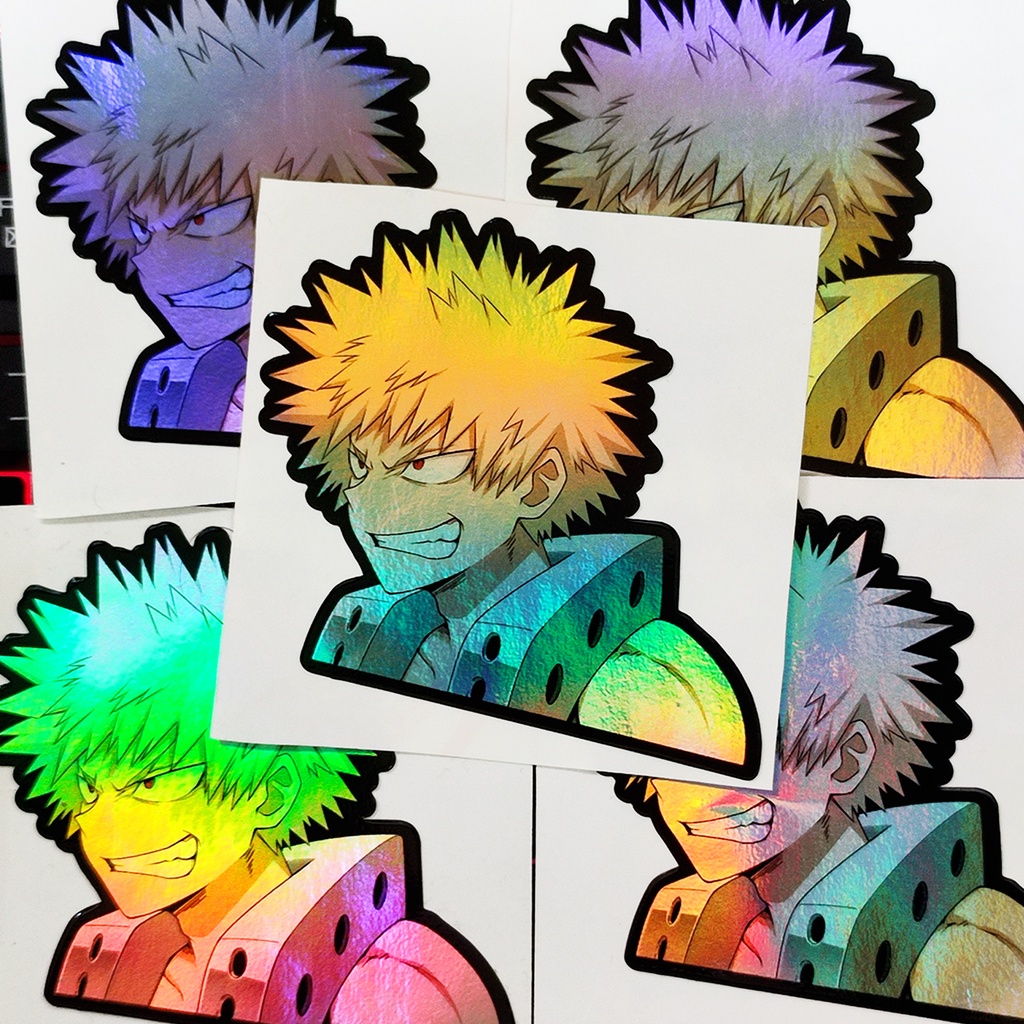 STICKER STIKER HOLOGRAM ANIME - BAKUGO BOKU NO HERO AKADEMIA  - STIKER ANIME HOLOGRAM